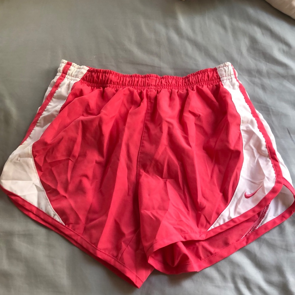 Pink nike running shorts